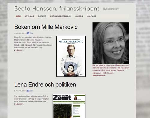Beata Hanssons hemsida